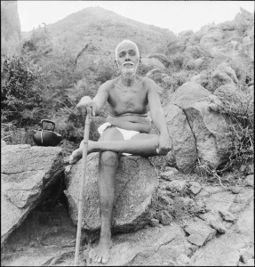 Bhagavan sitting like Dakshinamurti